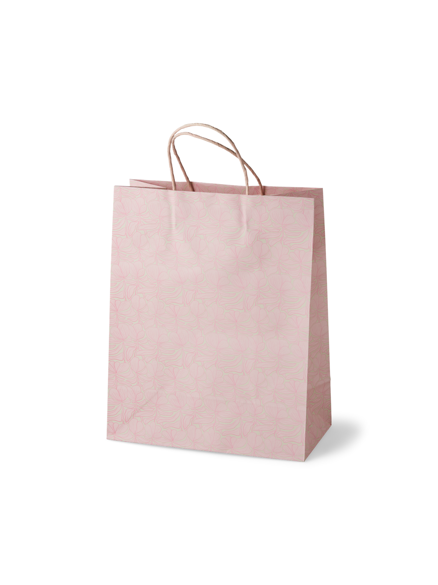 Gavepose | Papir. 26,4 x 13,6 x 32,7 cm. | Rose, Off White