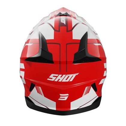 Casque cross Shot PULSE - LINES 2025 - Rouge