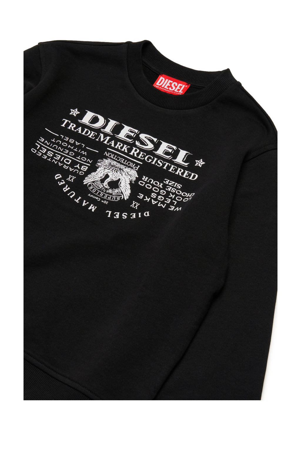 Diesel sweater met logo zwart
