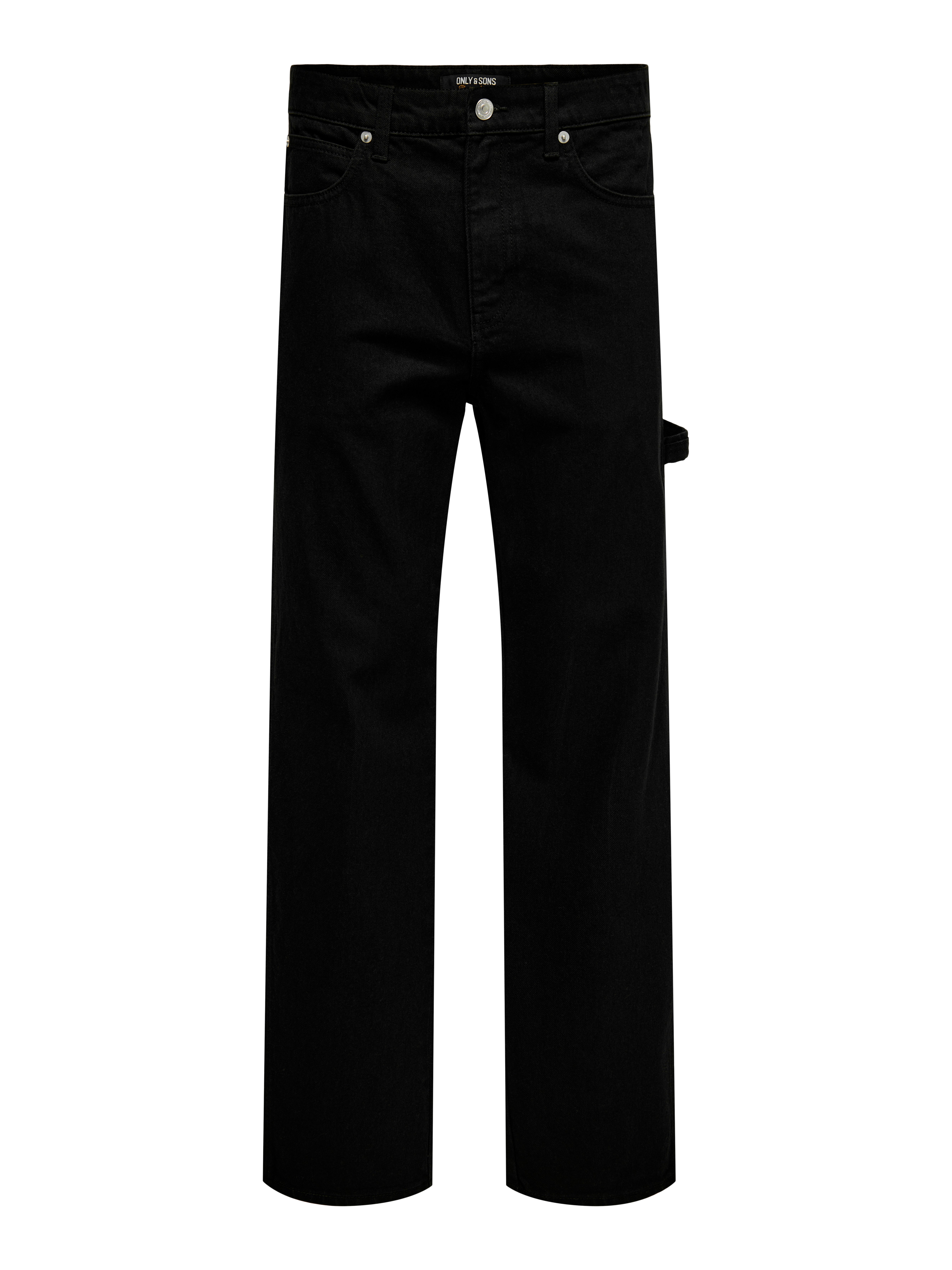 ONSEDGE Mittlere Taille Gerade geschnitten Jeans Black Denim