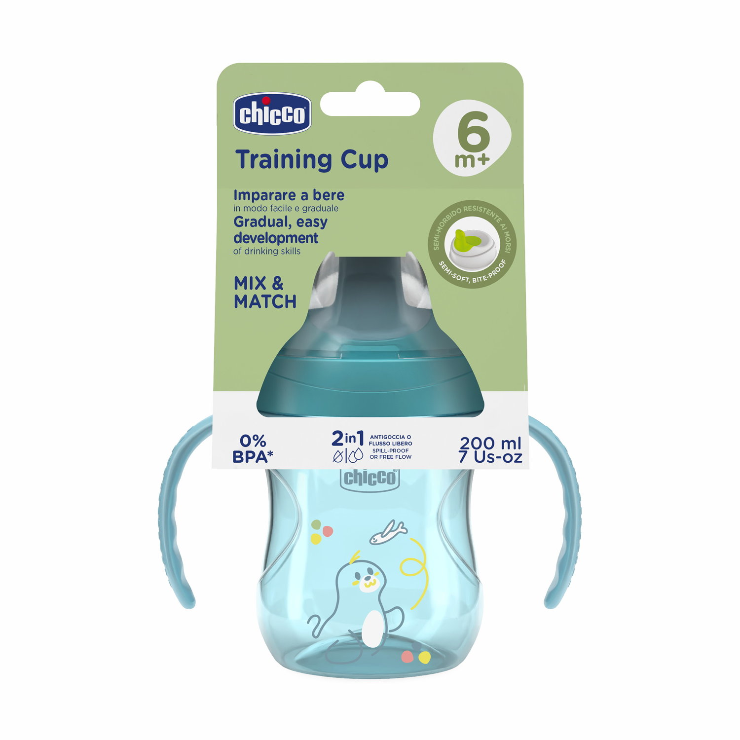CHICCO TRAINING Cup<br>1 Stück, Blue 6m+