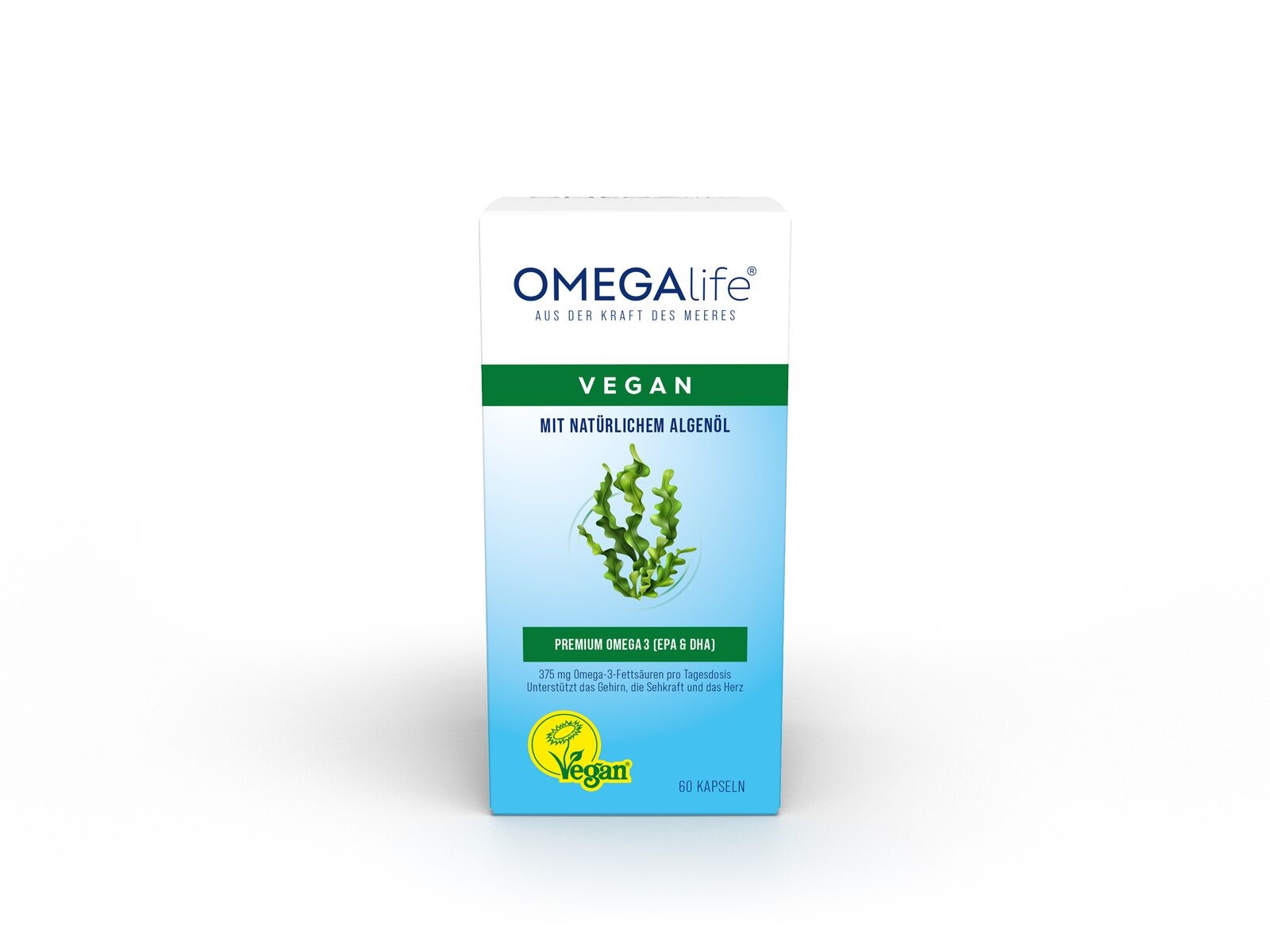 OMEGA-LIFE Algenöl<br>60 Stück, Dose, Kapsel