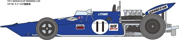 Tamiya - Tyrrell 003 1971 Monaco Gp Bil Byggesæt - 1:12 - 12054