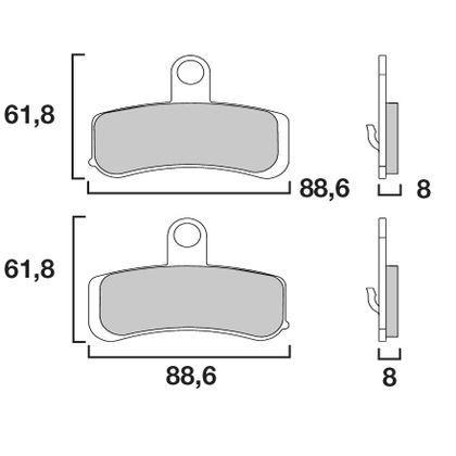 Plaquettes de freins Brembo Sinter Métal Fritté avant