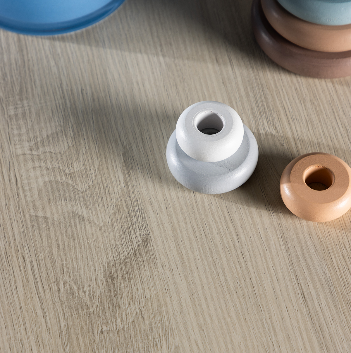 Kindertafel met krukjes Runar – set van 3 Whitewash
