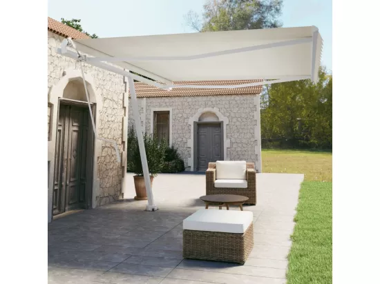 Auvent automatique sur pied 450x350 cm Crème
