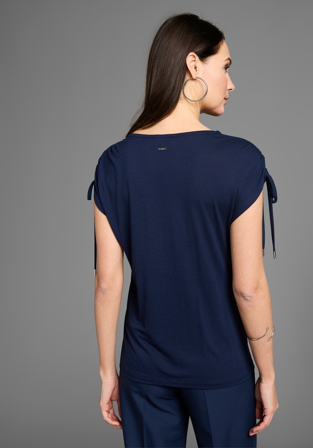 HECHTER PARIS Rundhalsshirt mit Bindedetails und Alloverprint