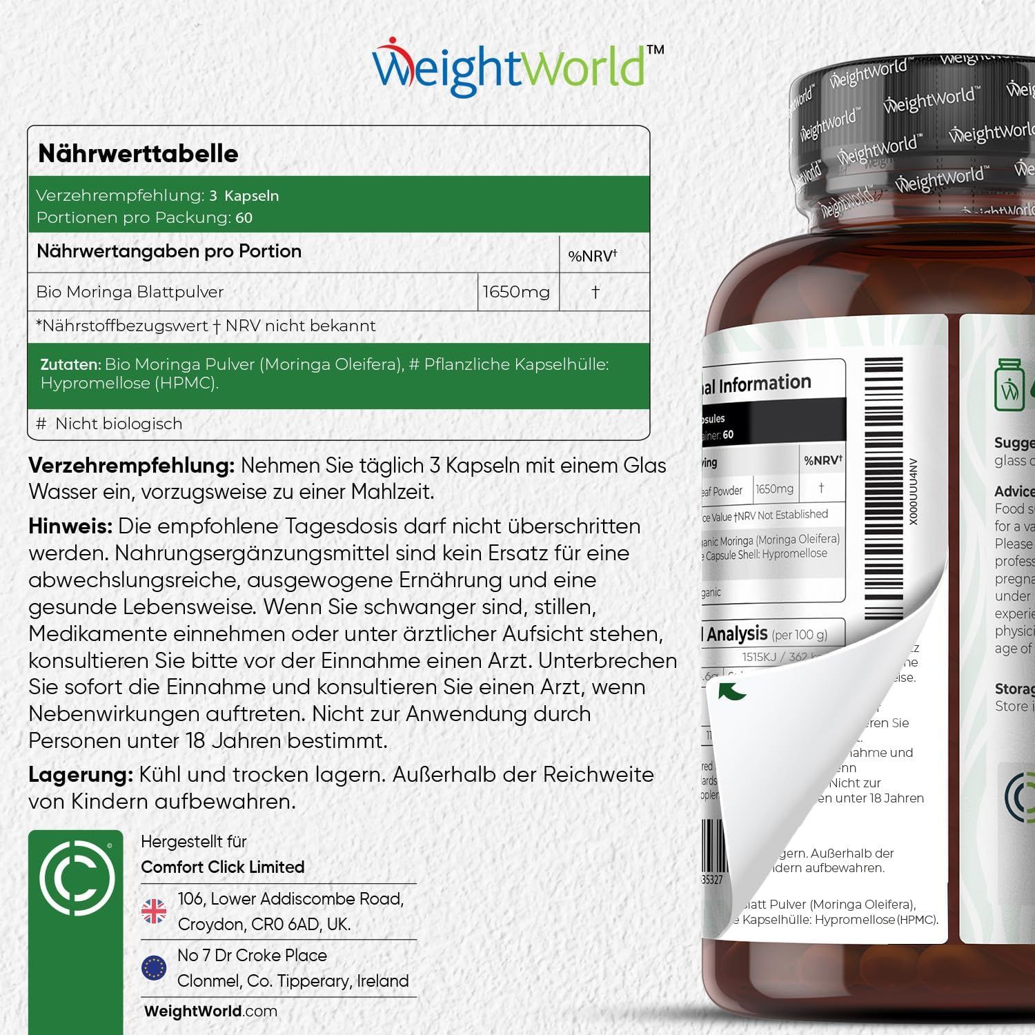 WeightWorld Bio Moringa Kapseln