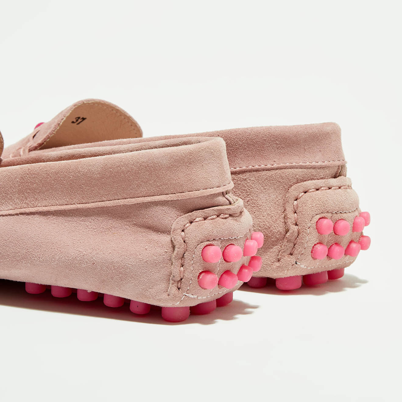 Flavio Création Mocassins en Velours de Cuir Malena rose clair/fuschia/rose