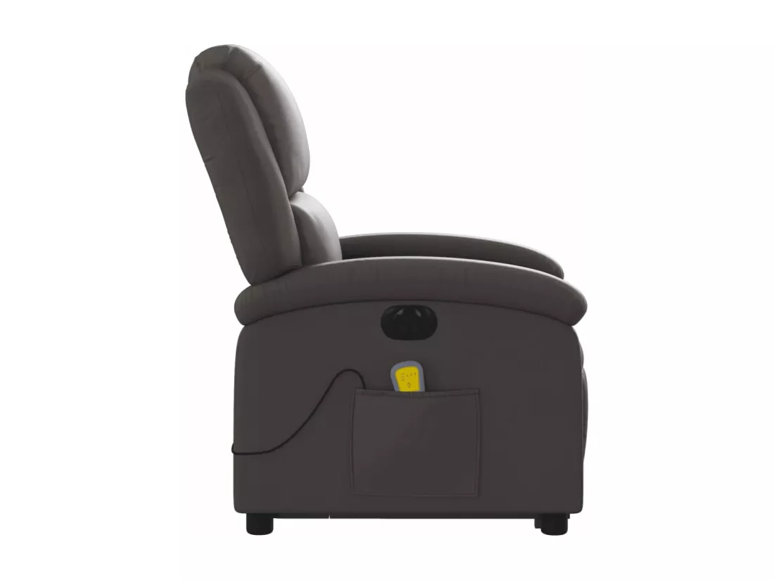 Fauteuil inclinable de massage électrique marron foncé