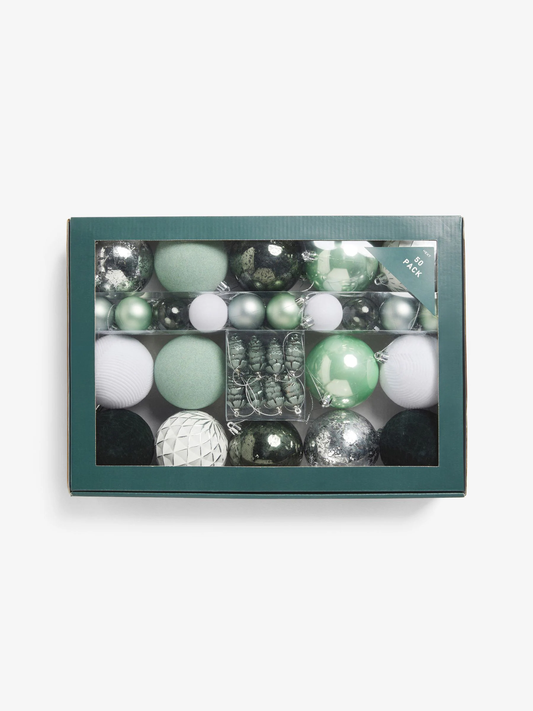 Set van 50 onbreekbare kerstballen