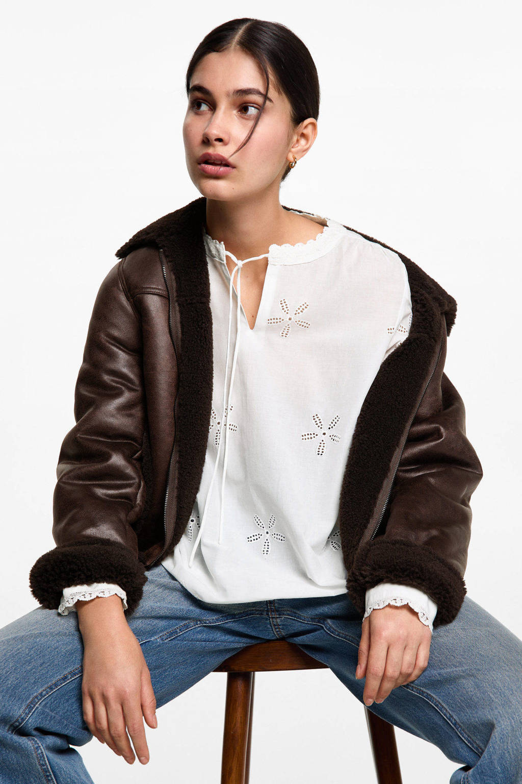 MANGO TEEN top naturel wit