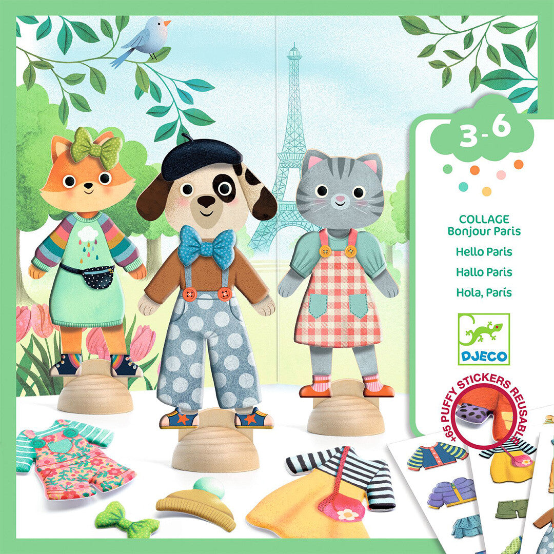 Djeco aankleedpoppen bonjour paris