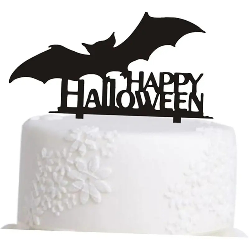 Acryl Halloween Kuchenstecker Grusel Tortenstecker Party Deko Topper für Torten / Kuchen - Happy Halloween