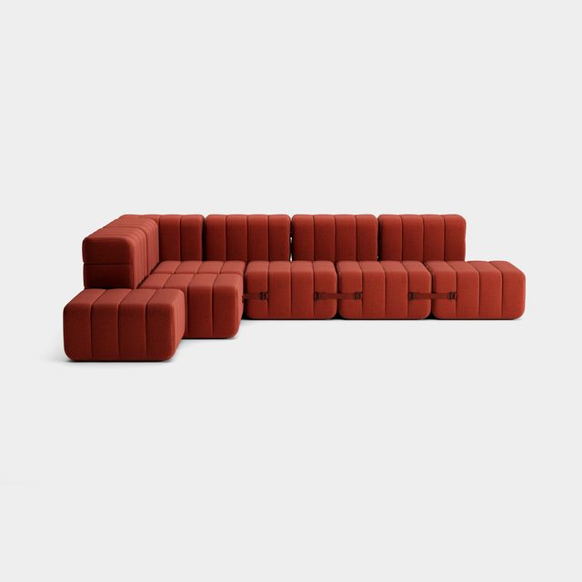 Curt-Set 12 - e.g. Flexibele grote hoekbank - Dama - 0058 (Rood)