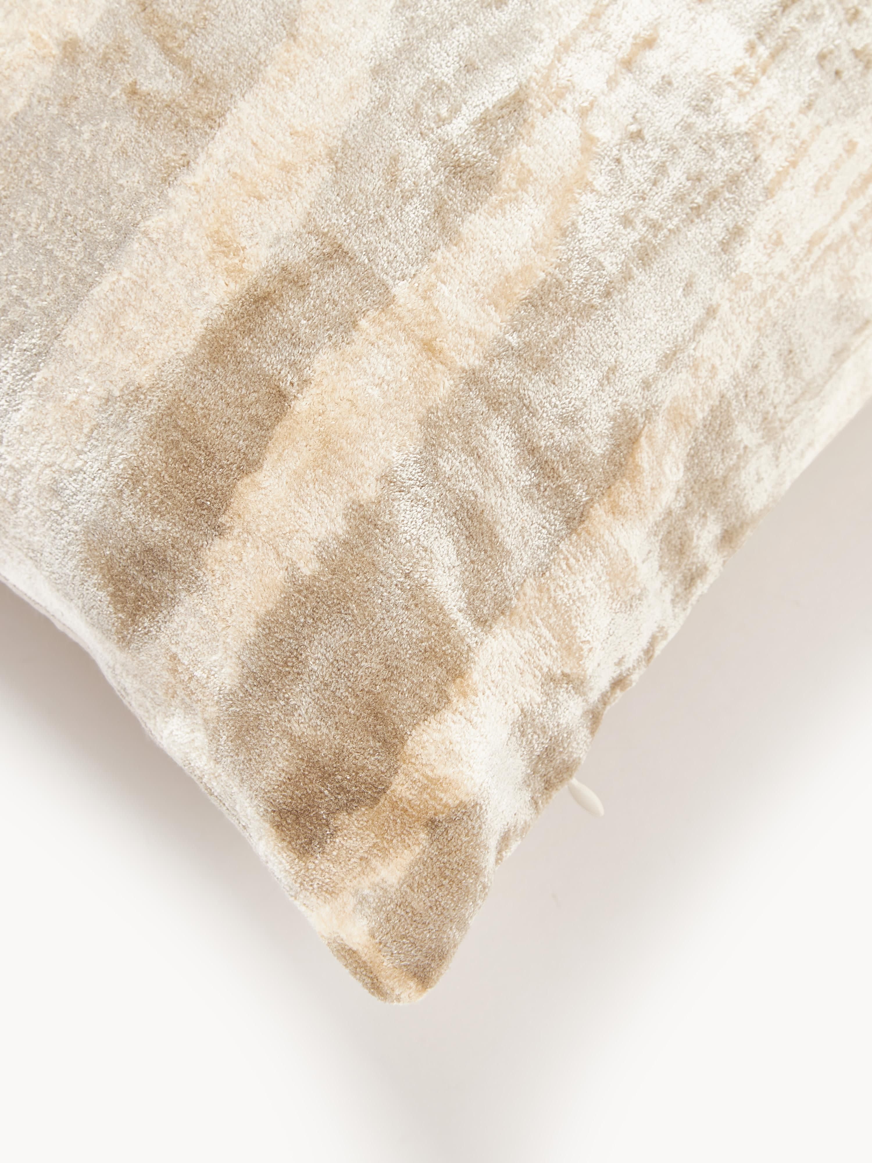 Viscose kussenhoes Dejan met ingeweven jacquard patroon