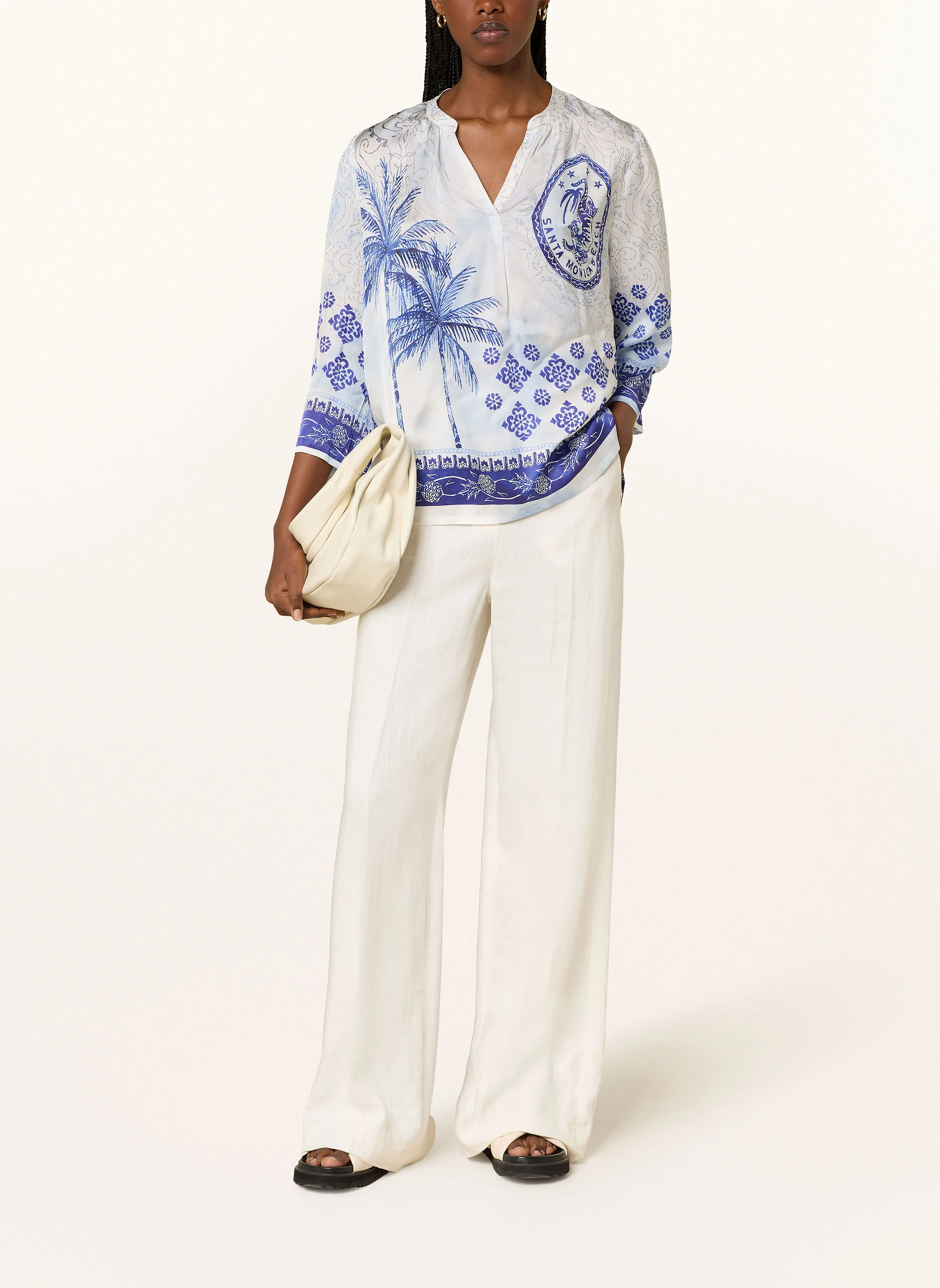 Grace Blusenshirt aus Satin mit 3/4-Arm