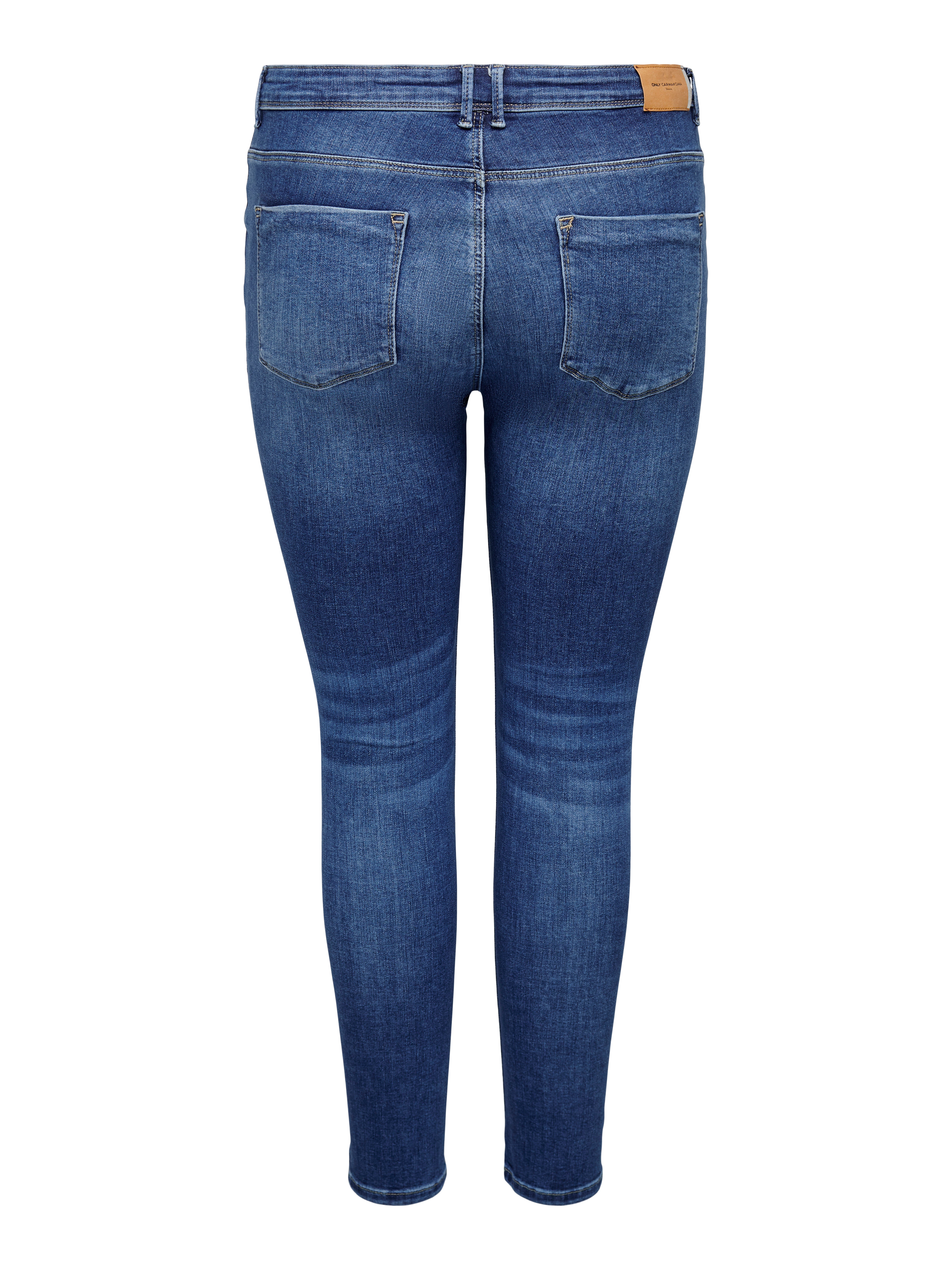 CARMAYA Hohe Taille Skinny Fit Jeans Medium Blue Denim
