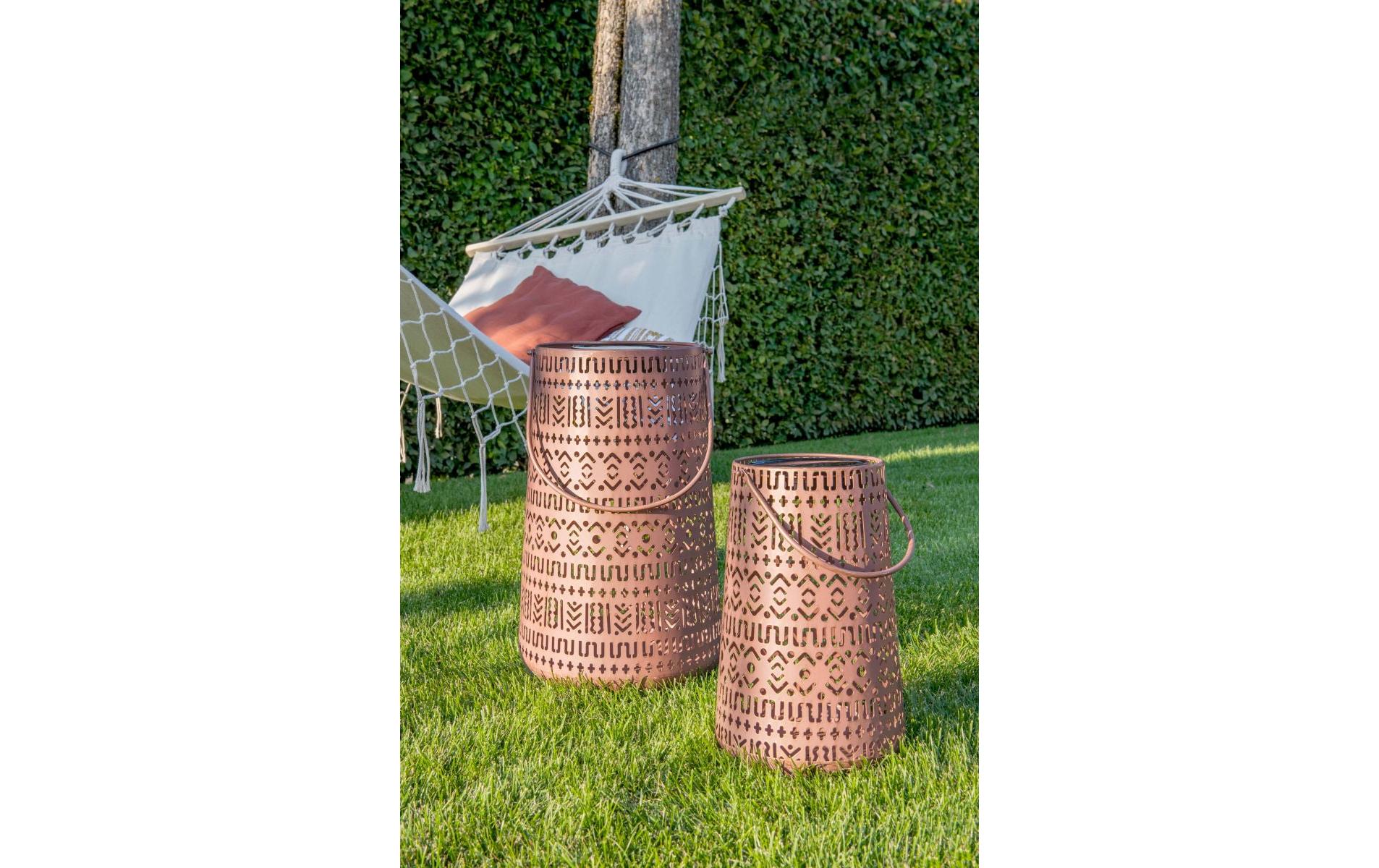 Laterne Solar Antic Boho, Ø 20 x 32.5 cm, Braun/AnthrazitDekolicht zum Aufstellen oder Aufhängen