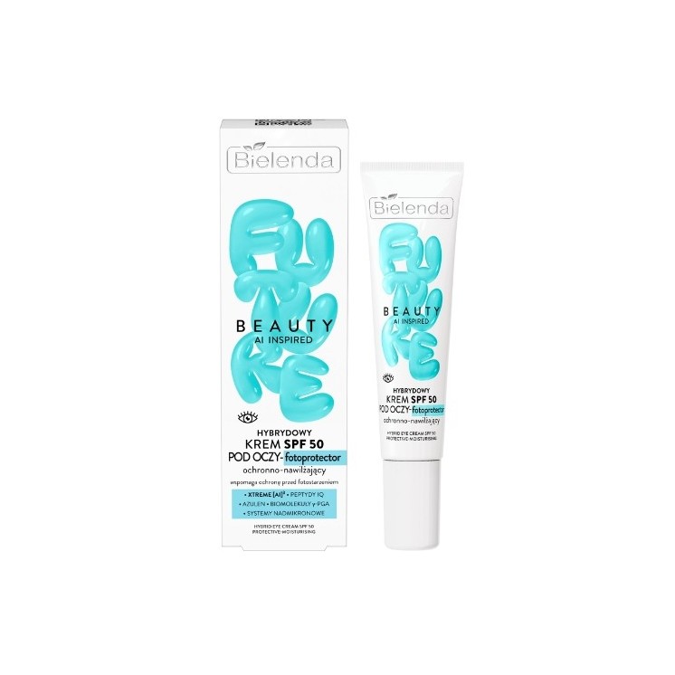 Bielenda FUTURE BEAUTY Hybrid-Creme – Lichtschutz unter den Augen, SPF 50, schützend und feuchtigkeitsspendend, 15 ml