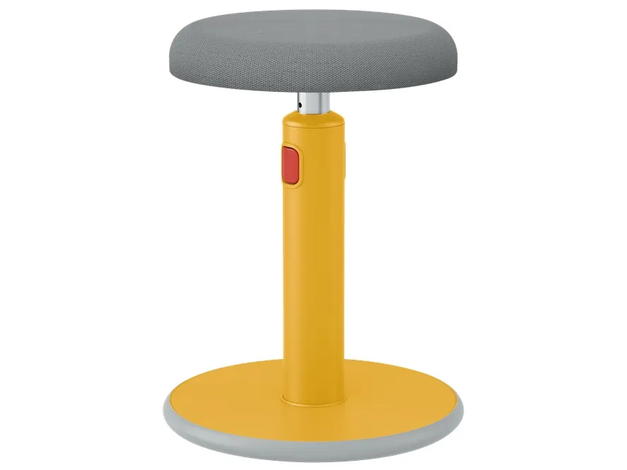 Leitz Ergo Cosy Active Sidde-stå balancestol 2-i-1 varm gul - højdejustering 46-79 cm