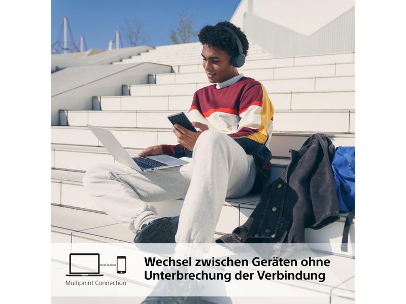 Sony Wireless Over-Ear-Kopfhörer WH-CH520 Schwarz Kabelloser Bluetooth-Kopfhörer mit 50 Stunden Akkulaufzeit