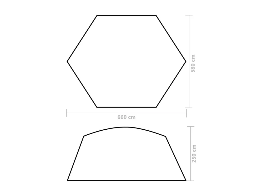 Prolenta Premium - Tente de piscine Tissu 660x580x250 cm Vert