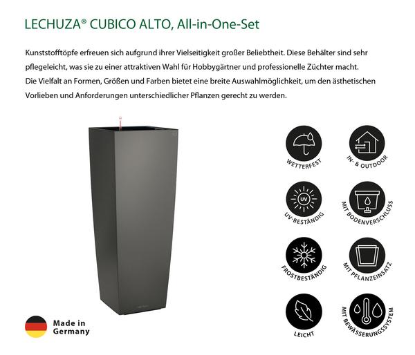 LECHUZA® CUBICO ALTO, All-in-One-Set, ca.