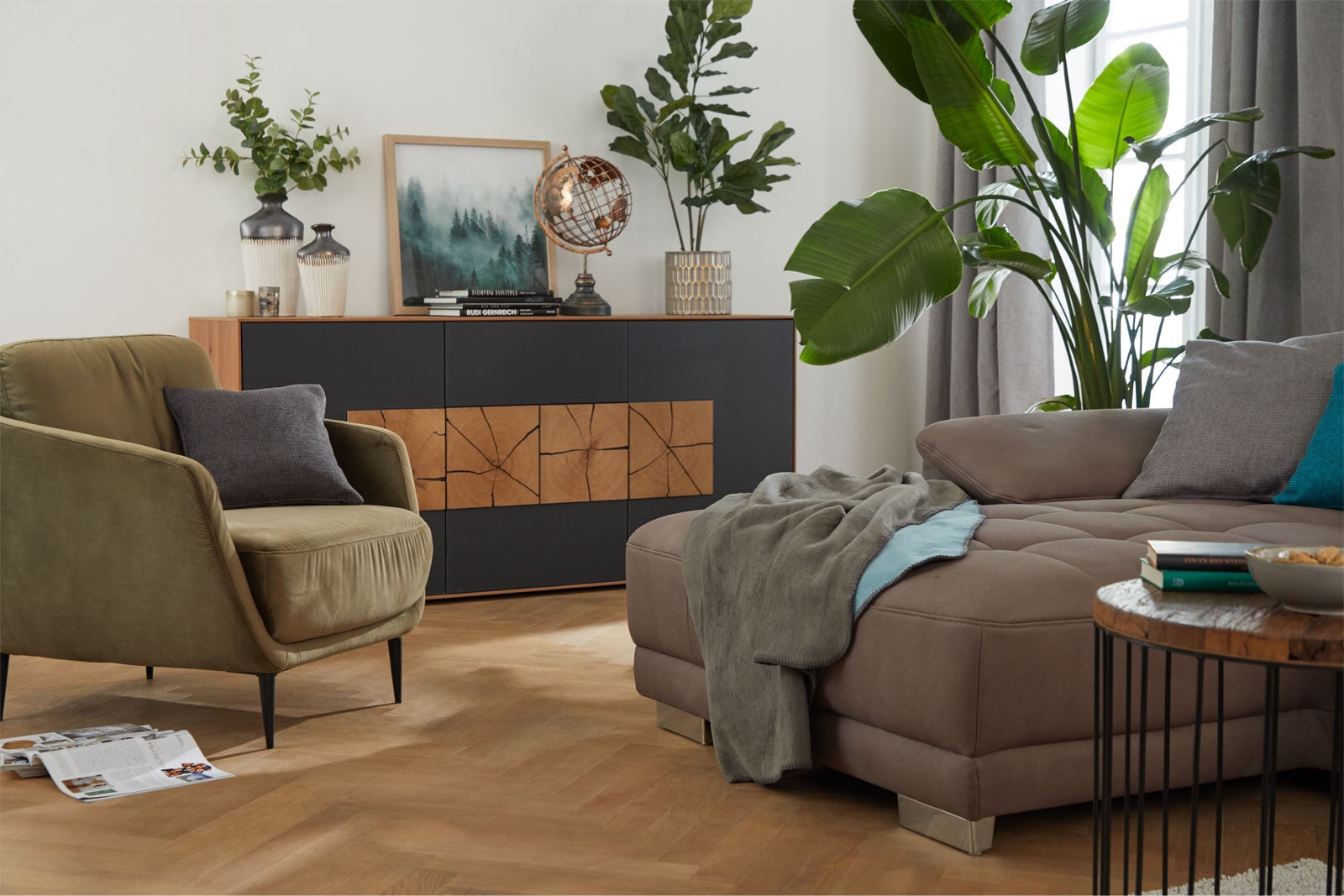 hartmann Sideboard II CAYA 175 x 81 cm Kerneiche /anthrazit
