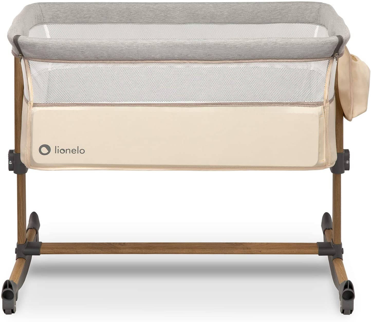 Lionelo Leonie Beige Baby 3in1 Beistellbett mit Matratze höhenverstellbar mit Schaukelfunktion