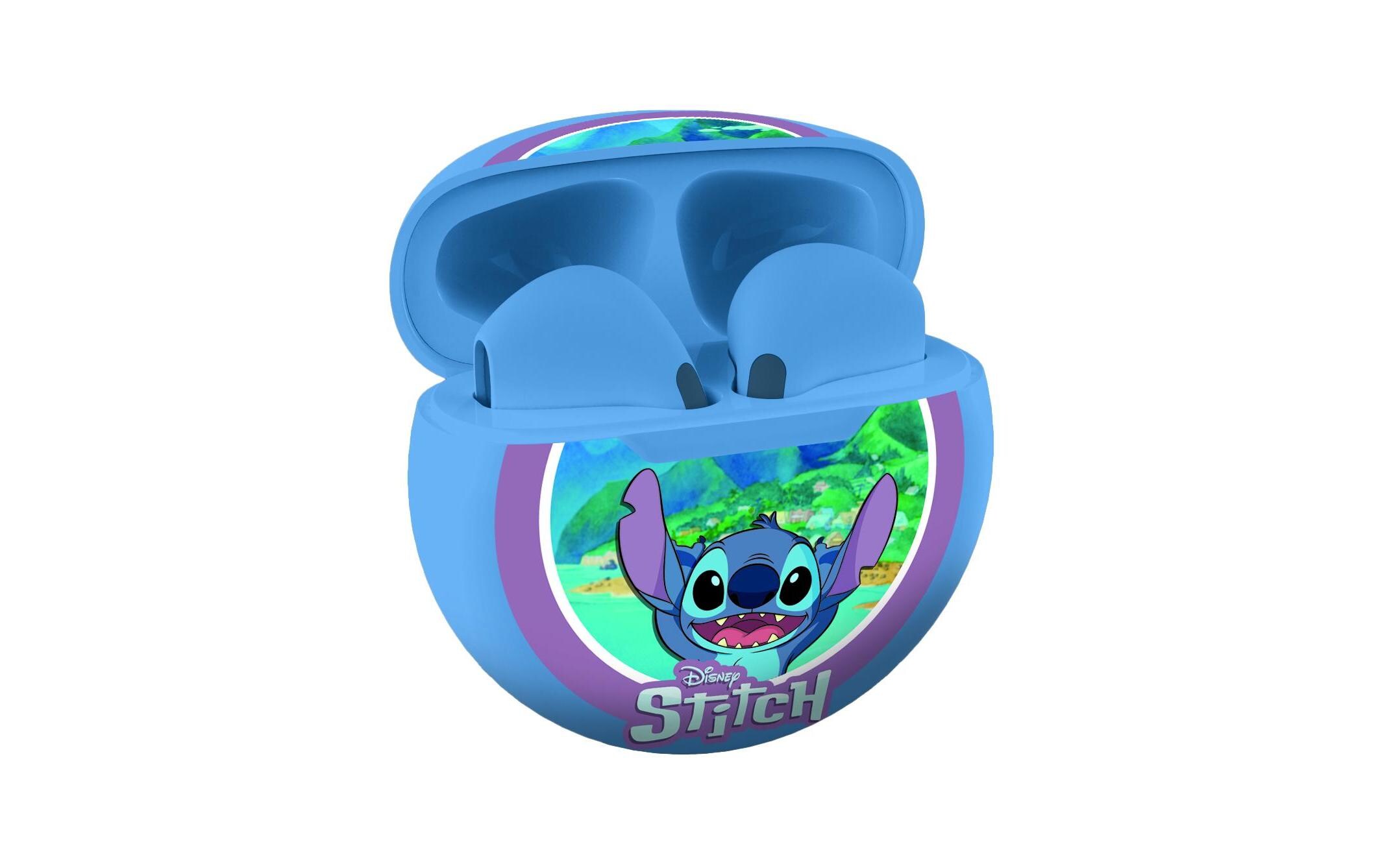 Kabellose Bluetooth-Kopfhörer Stitch BlauDisney Kopfhörer mit Ladebox