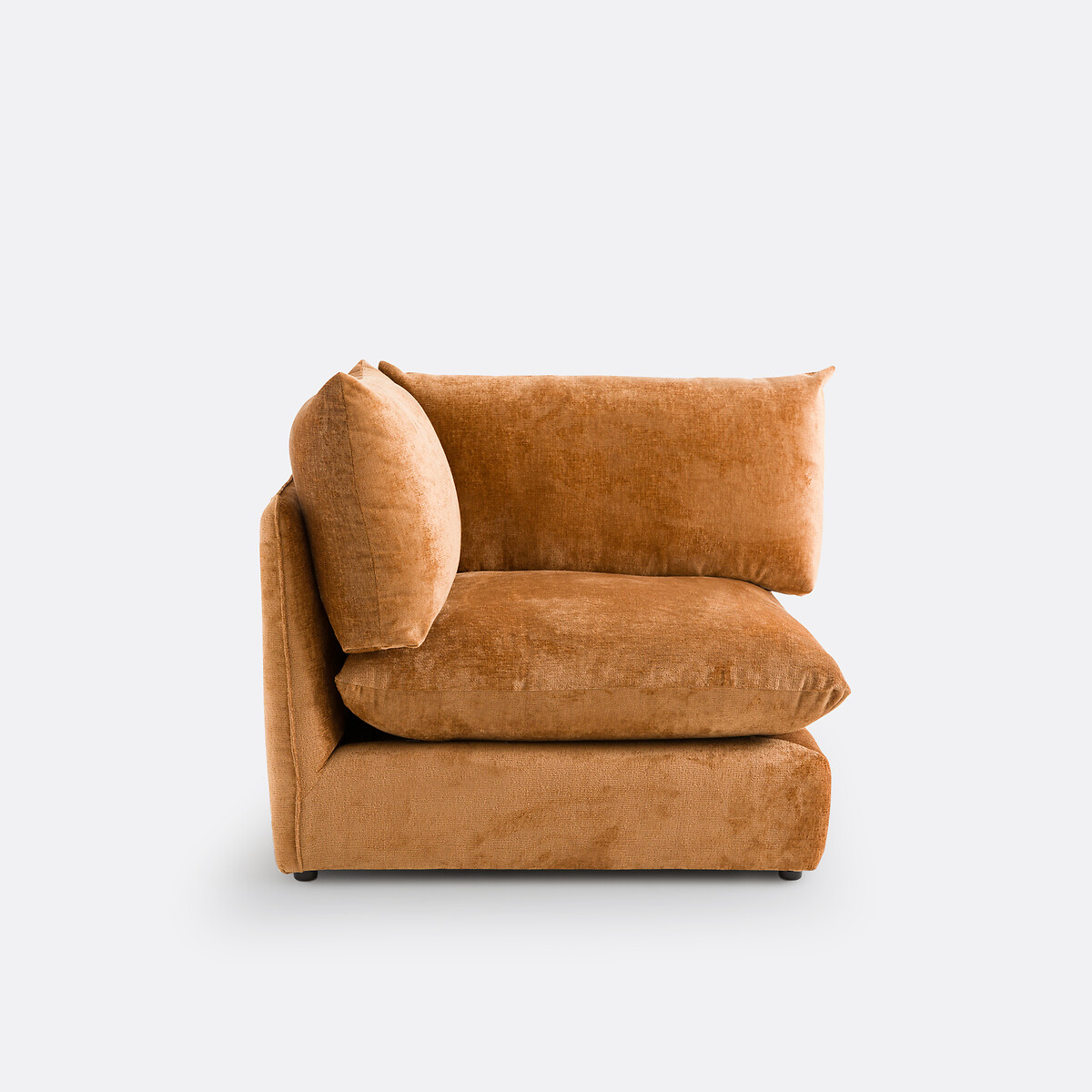 LA REDOUTE INTERIORS<br>Banco modular de getextureerd fluweel, Malo