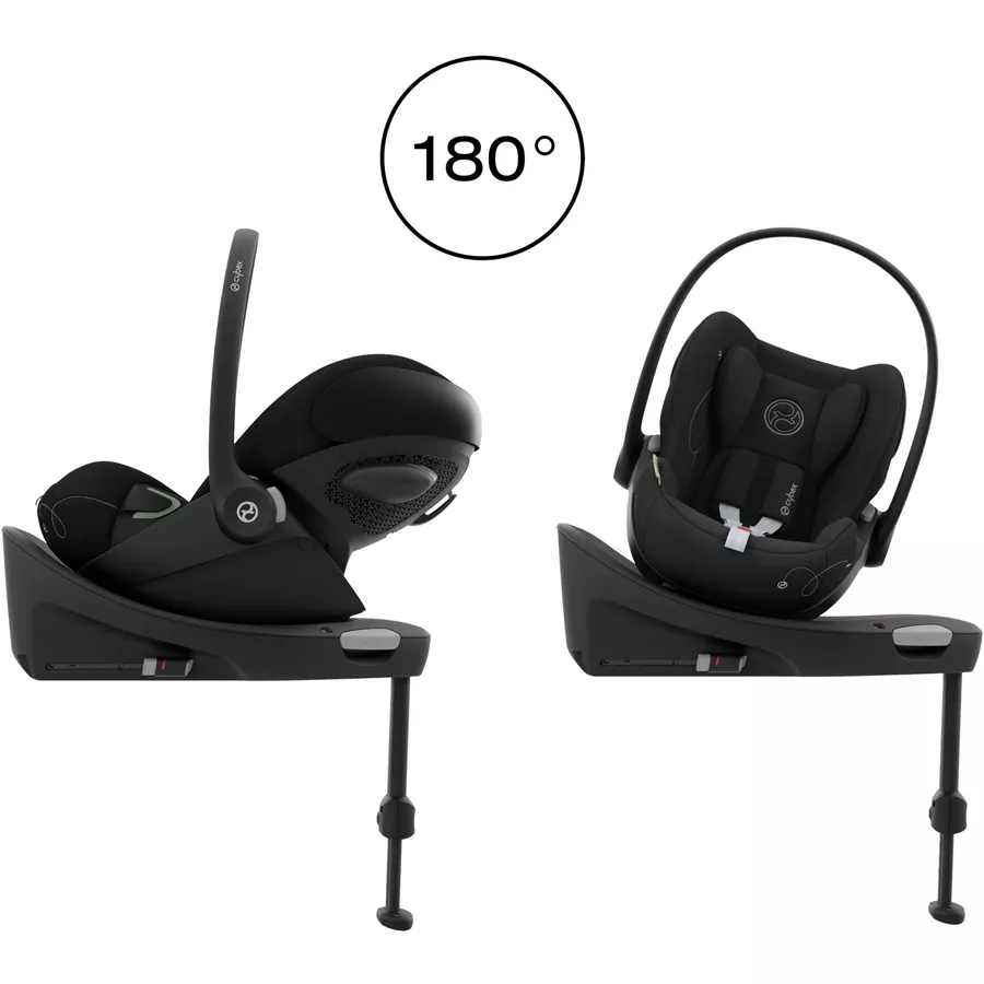 cybex GOLD Babyschale Cloud G i-Size Moon Black mit Basisstation Base G