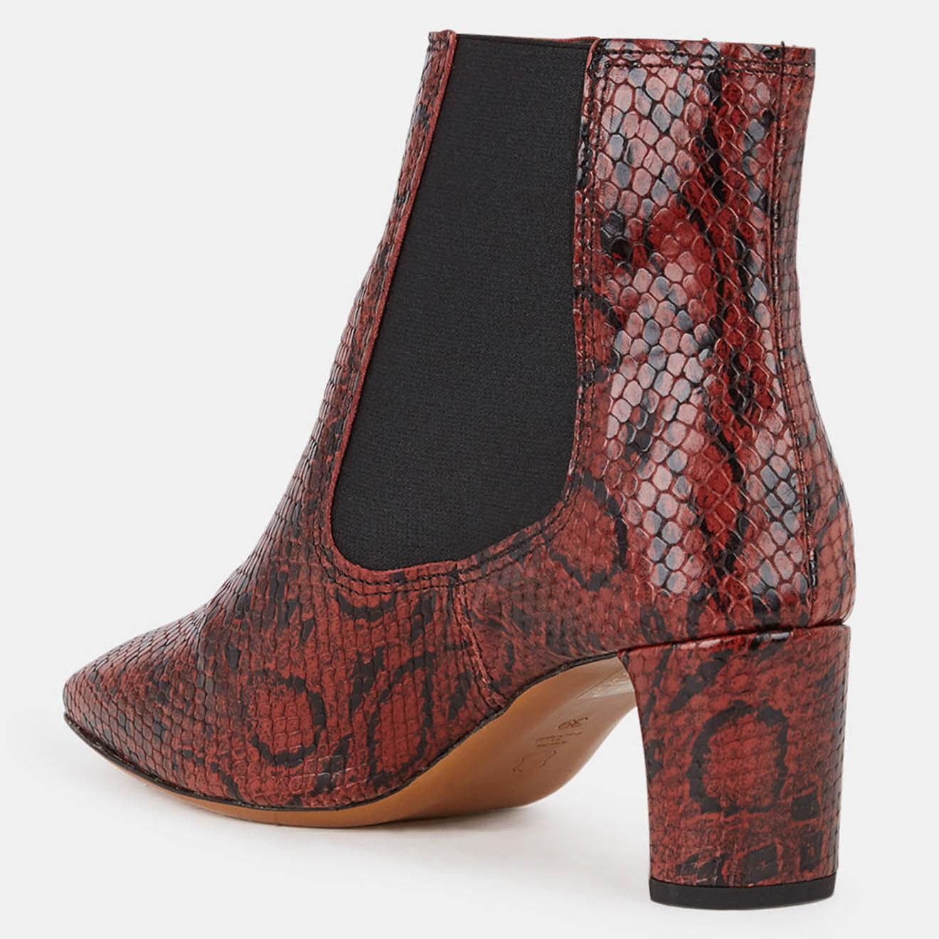 Anonymous Copenhagen Bottines en Cuir Dreami Snake noisette - Talon 6 cm