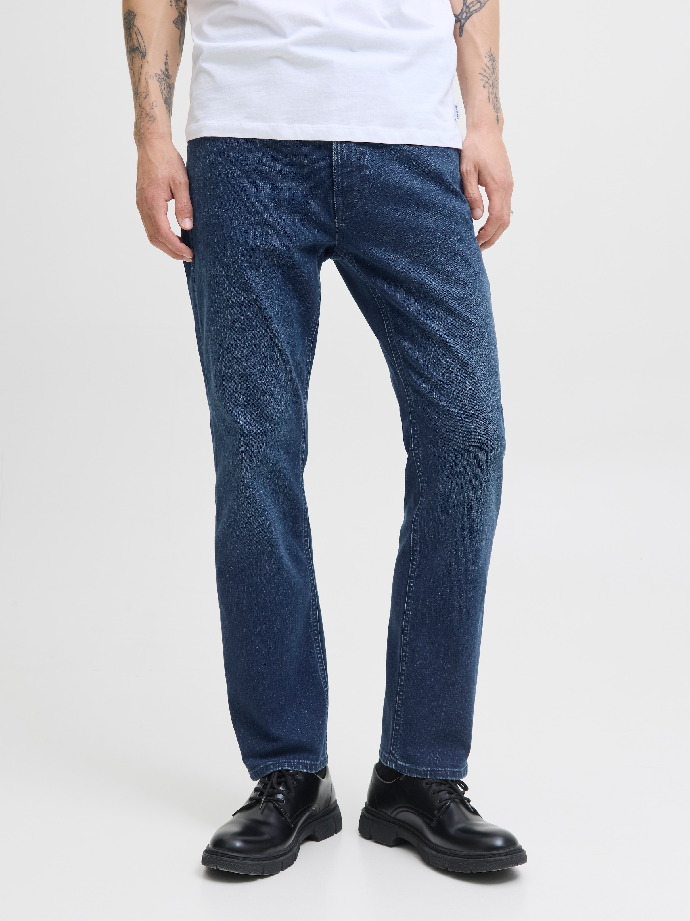 Jack & Jones Straight-Jeans »JJICLARK JJORIGINAL SQ 2« Baumwollmischung, straight fit