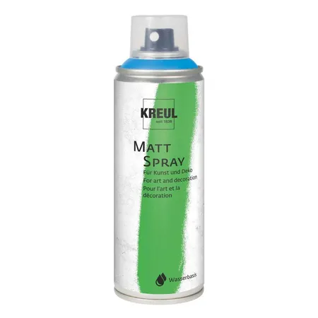 KREUL Matt Spray hochpigmentiert und wasserfest für Innen und Außen, 200 ml, himmelblau
