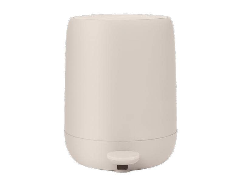 Blomus Kosmetikeimer Sono 5 l, Beige Treteimer mit matter Soft-Touch-Oberfläche