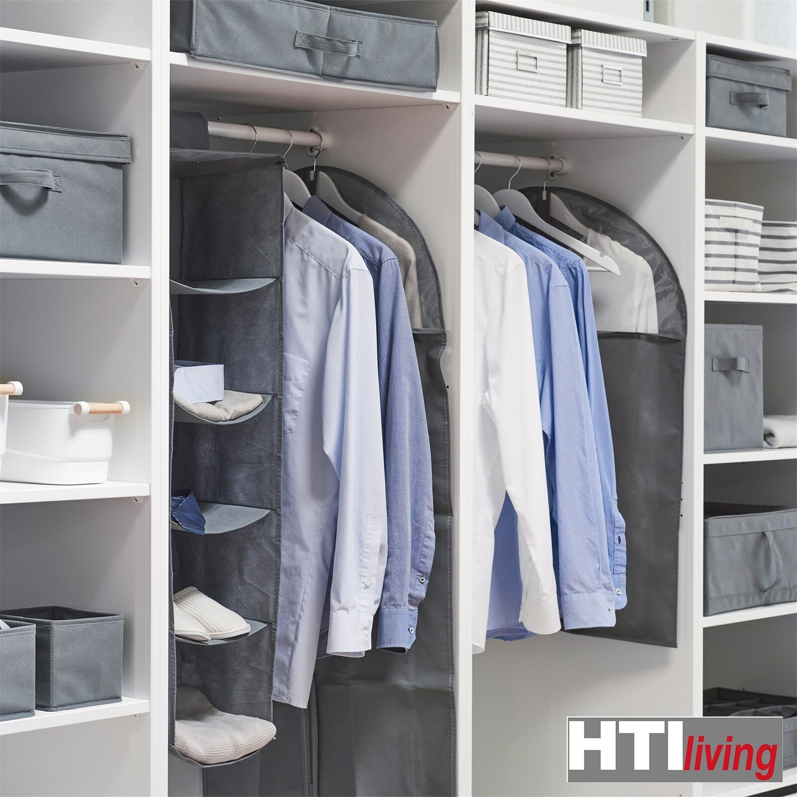 HTI-Living Kleiderbügel-Set, 4-teilig Holz, weiß