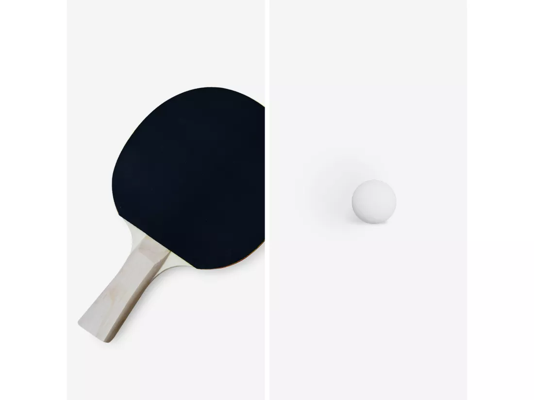 Lot de 2 raquettes et 3 balles pour table de Ping-Pong