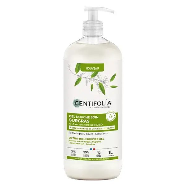 Gel de Banho Extra-Rico Centifolia com Verbena de Limão Orgânica 1L