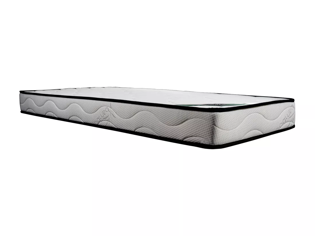 Ensemble 90 x 190 cm sommier tapissier + matelas mousse et coutil bambou ép.15cm - KANANI de NATUREA