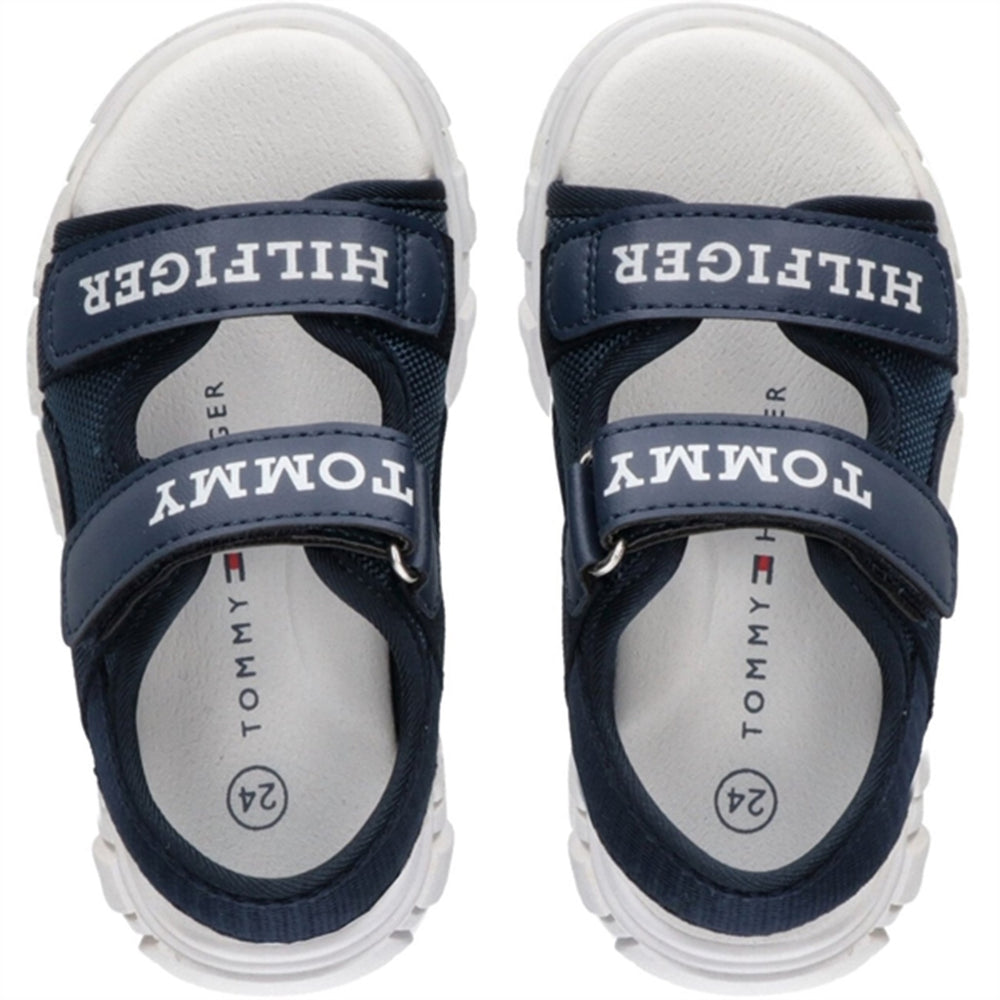 Køb Tommy Hilfiger Logo Velcro Sandal Blue