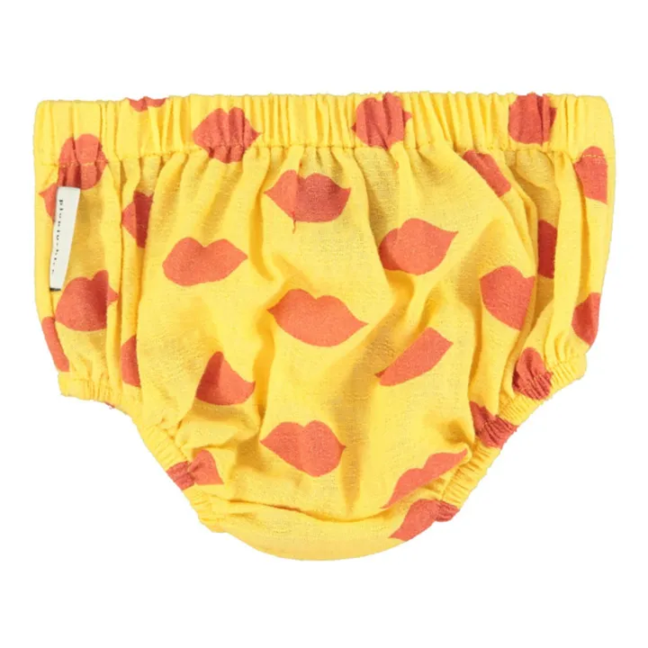 Piupiuchick Bloomer Lips Gaze de Coton Bio | Jaune
