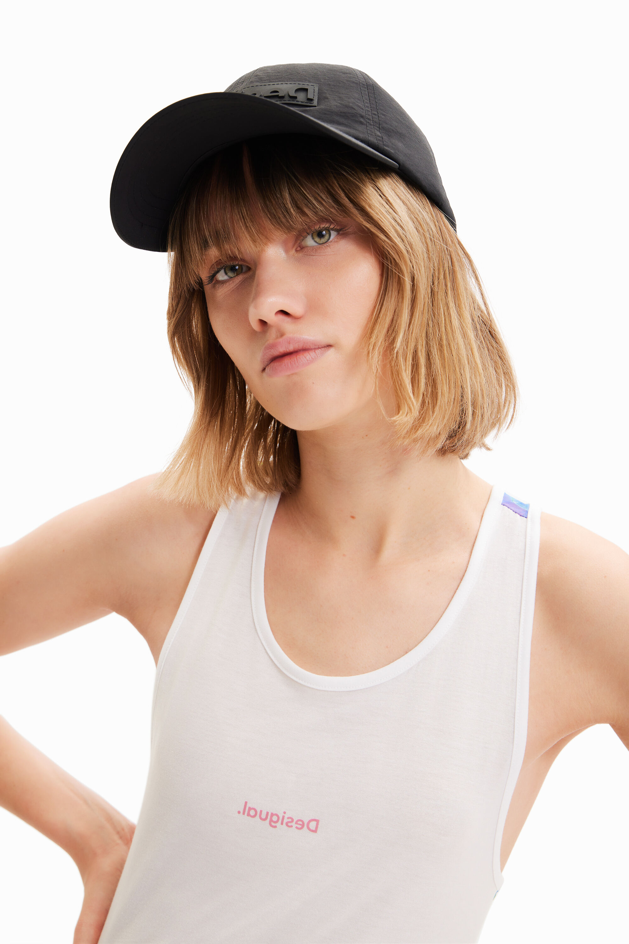 T-shirt de sport bretelles fleurs