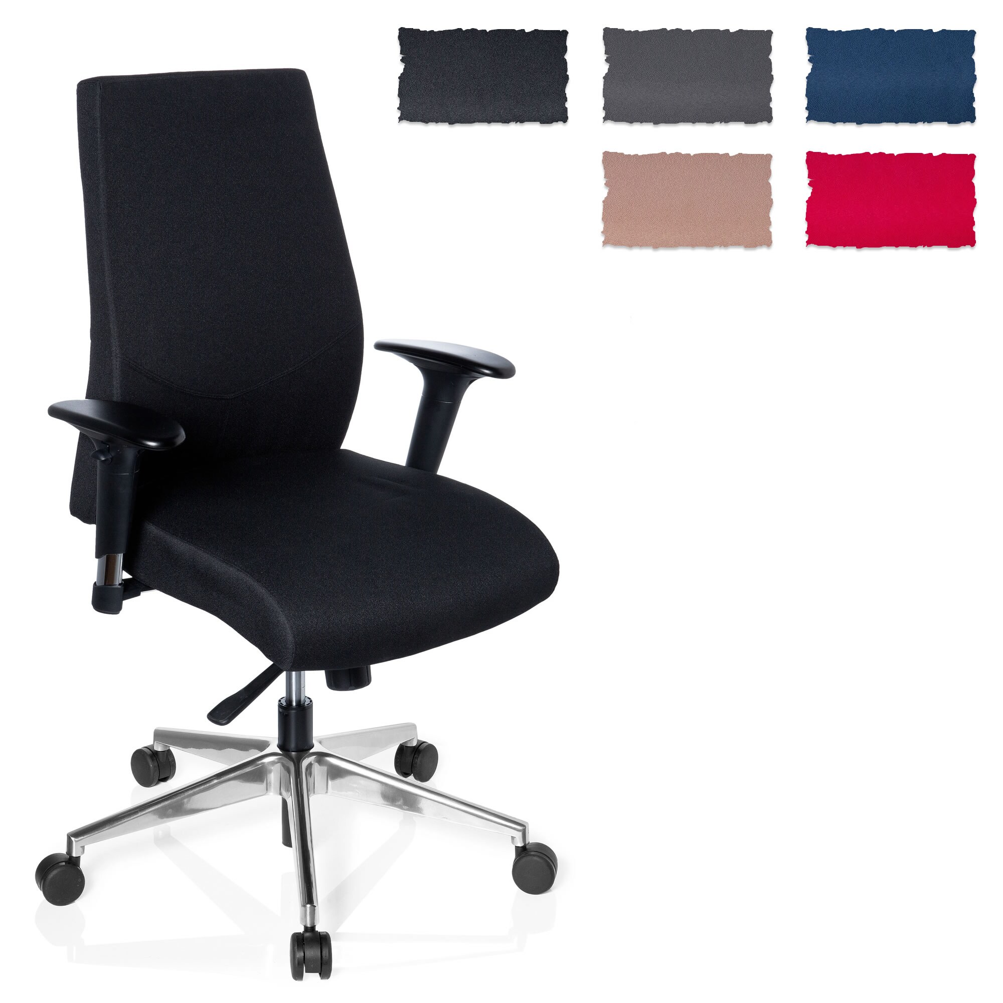 Profi Bürostuhl PRO-TEC 250 Stoff mit Armlehnen (höhenverstellbar) hjh OFFICE