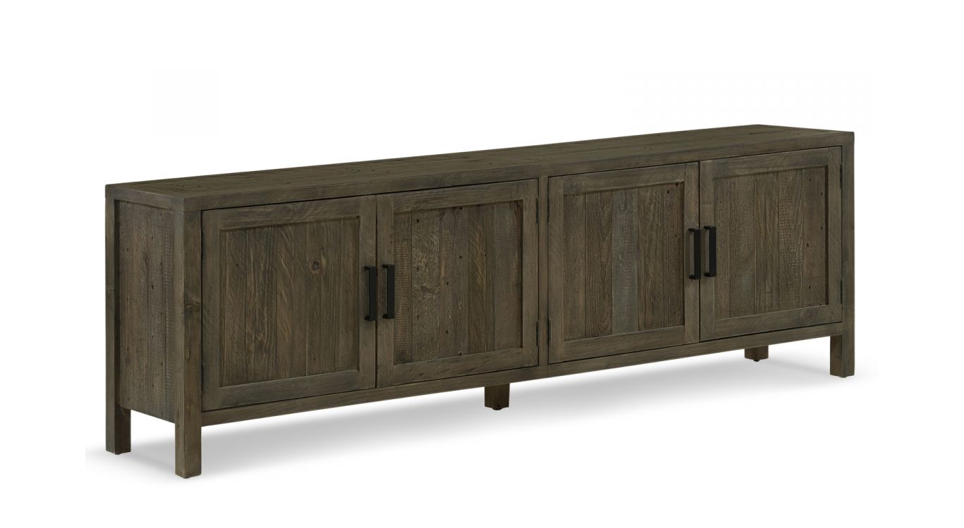 Bahut bois marron 220x40x68cm