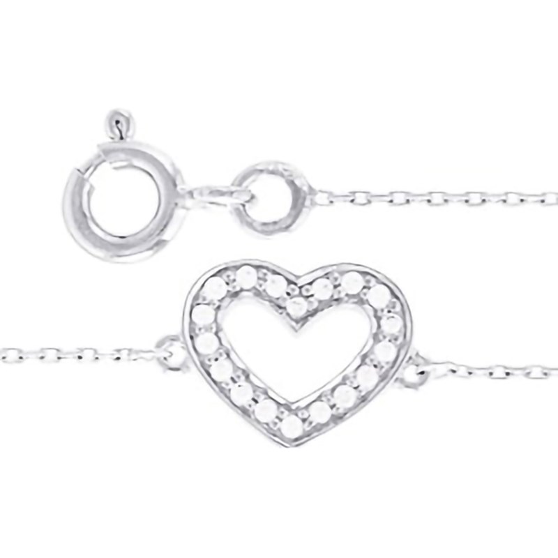 Bracelet Femme - Oxyde de zirconium - Or 18 Carats - Longueur : 18 cm