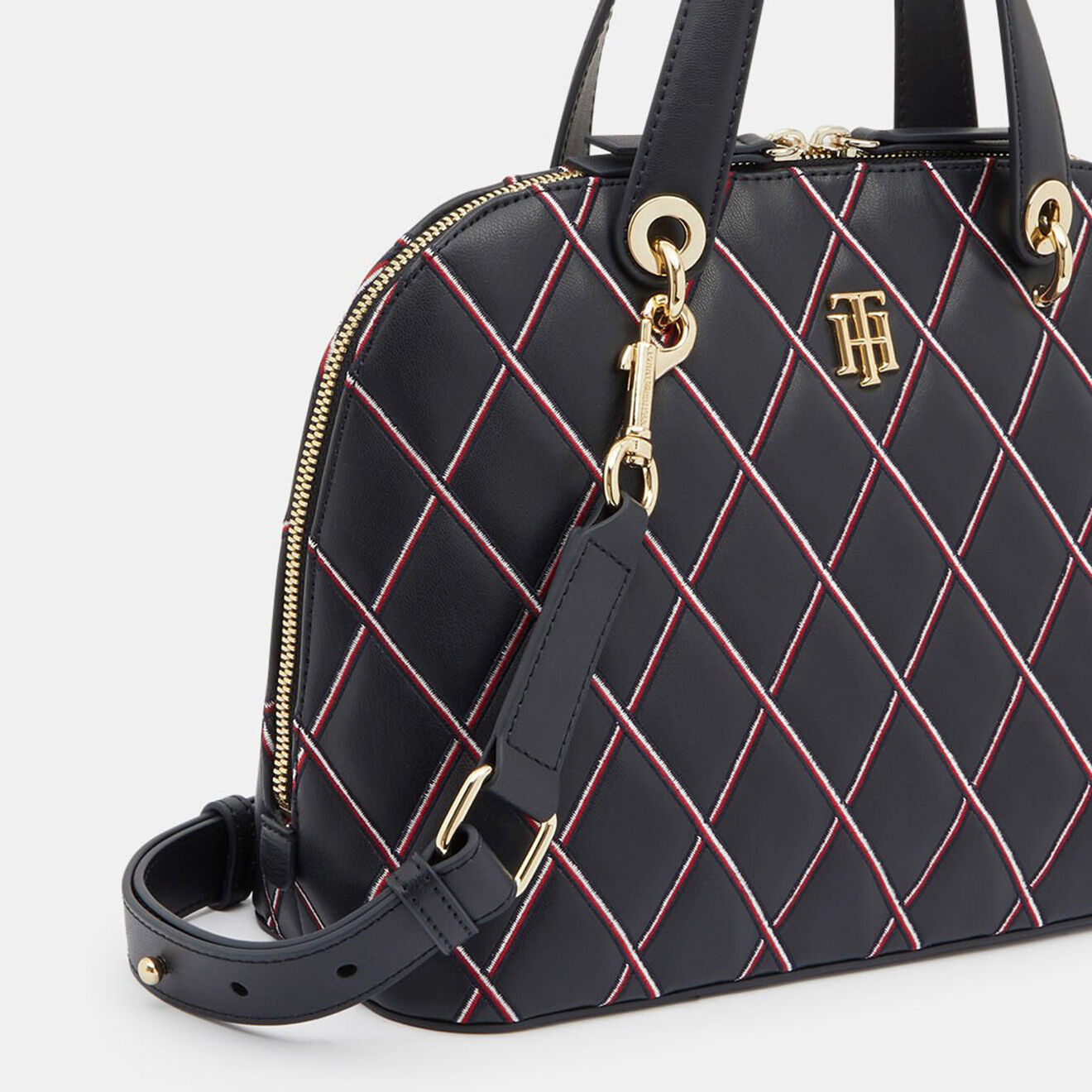 Tommy Hilfiger Sac à main matelassé Element  marine - 27,5x21x11,5 cm