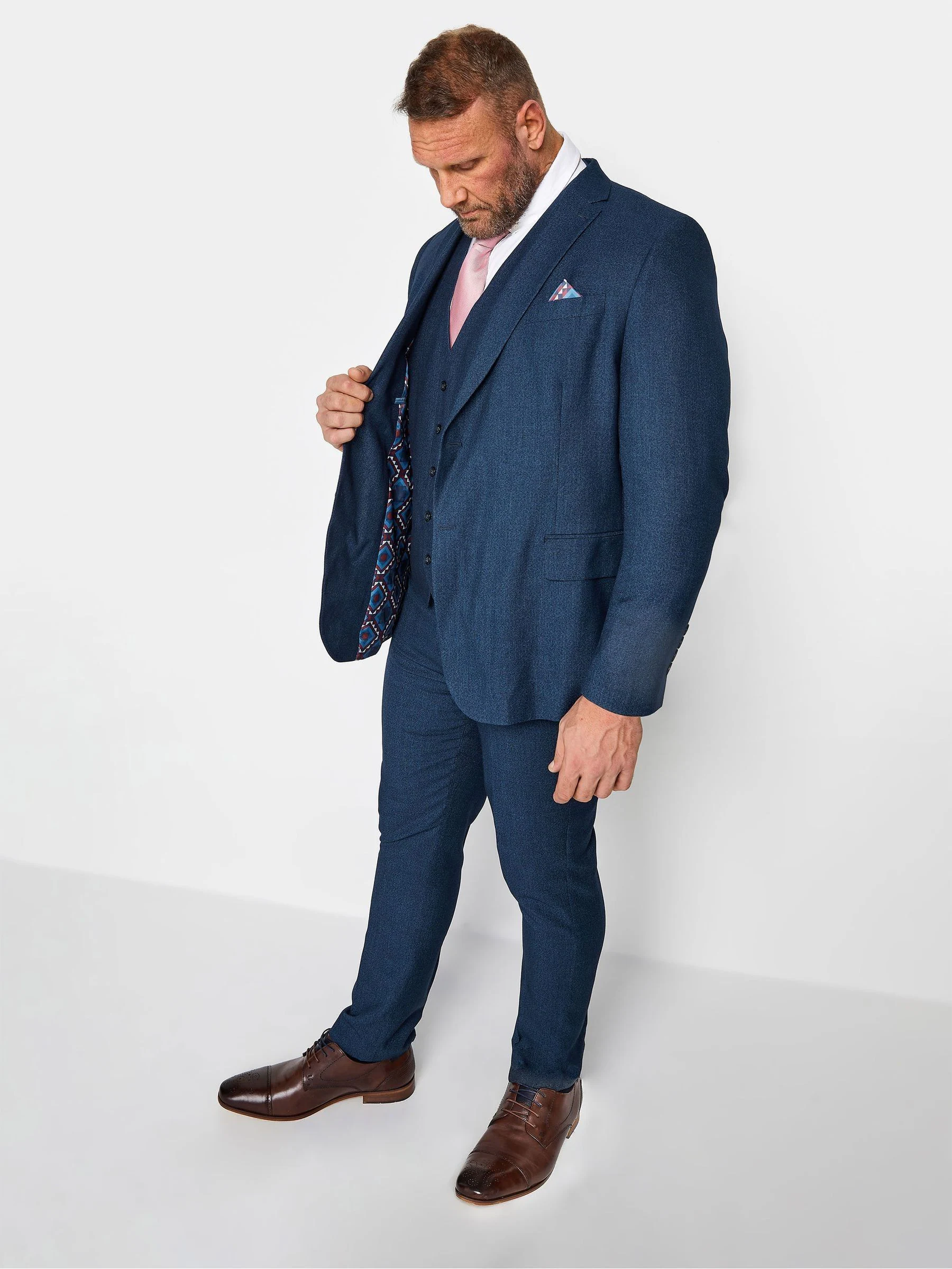 BadRhino Big & Tall Textured Suit Waistcoat