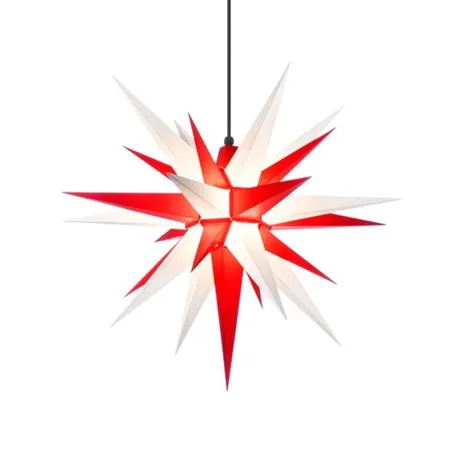 Herrnhuter Außenstern A7 weiß/rot, 68cm, ohne Kabel